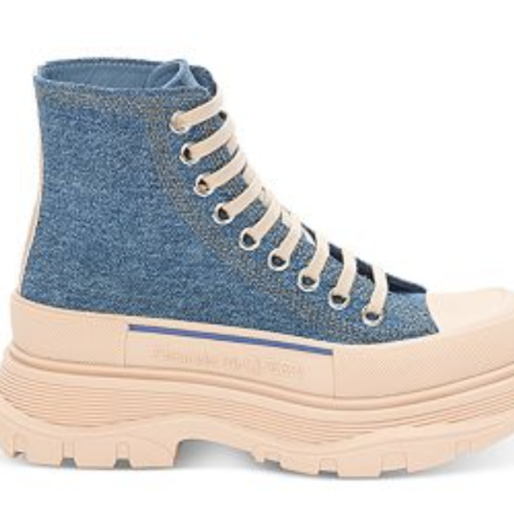 Alexander McQueen Tread Slick Denim Boot